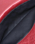 Pre-Loved Easy Flap Shoulder Bag Quilted Leather with Silver Hardware, Red