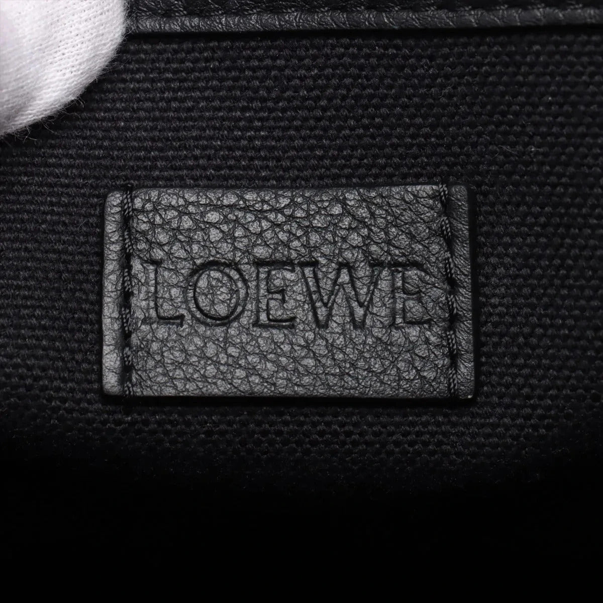Pre-Loved Cushion Anagram Tote Tote Anagram Canvas Coated with Silver Hardware, Grey and Navy
