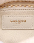 Pre-Loved Loulou Puffer Shoulder Bag Quilted Velvet Small with Aged Gold Hardware, Ivory Multicolor