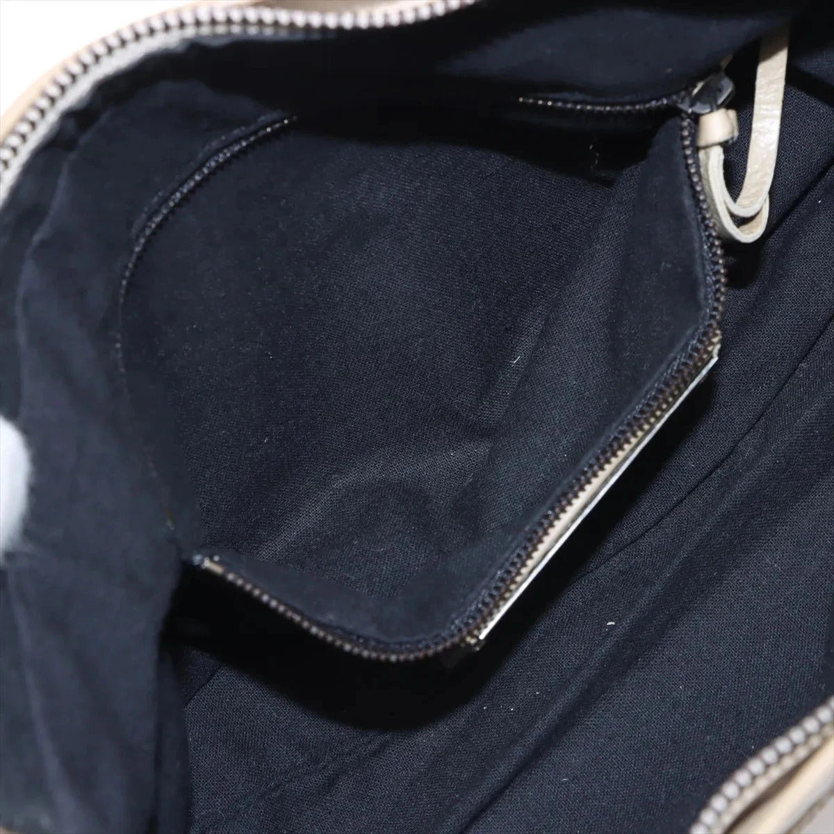 Pre-Loved First Handbag Leather Small with Aged Black Hardware, Beige