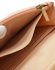 Pre-Loved Wallet on Chain Crossbody Bag Quilted Tweed with Gold Hardware, Beige Multicolor