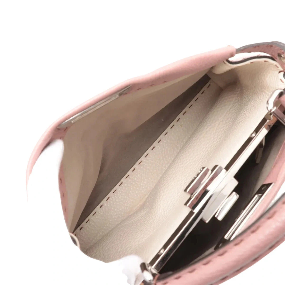 Pre-Loved Peekaboo Handbag Leather with Silver Hardware, Pink