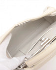 Pre-Loved Peekaboo Handbag Leather Mini with Silver Hardware, Ivory