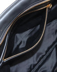 Pre-Loved Bowling Bag Handbag Leather with Gold Hardware, Black