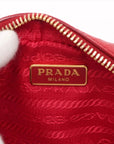 Pre-Loved Saffiano Mini Bauletto Handbag Leather Mini with Gold Hardware, Red