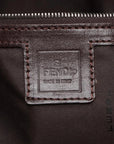 Pre-Loved Mamma Baguette Shoulder Bag Zucca Coated Canvas with Silver Hardware, Brown/Tobacco
