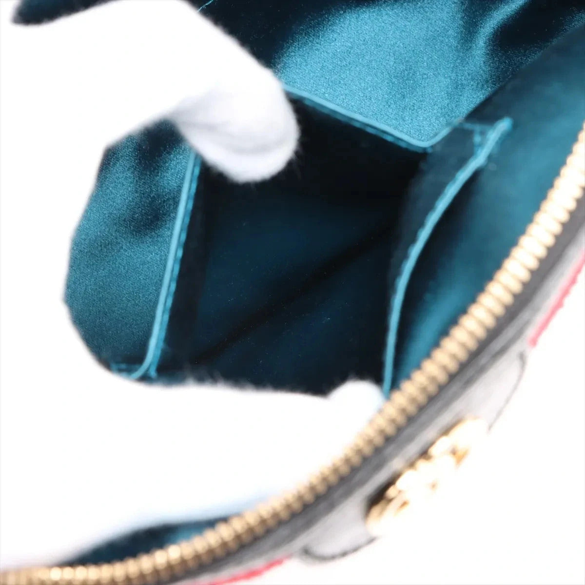Pre-Loved Ophidia Crossbody Bag Suede Small with Gold Hardware, Red