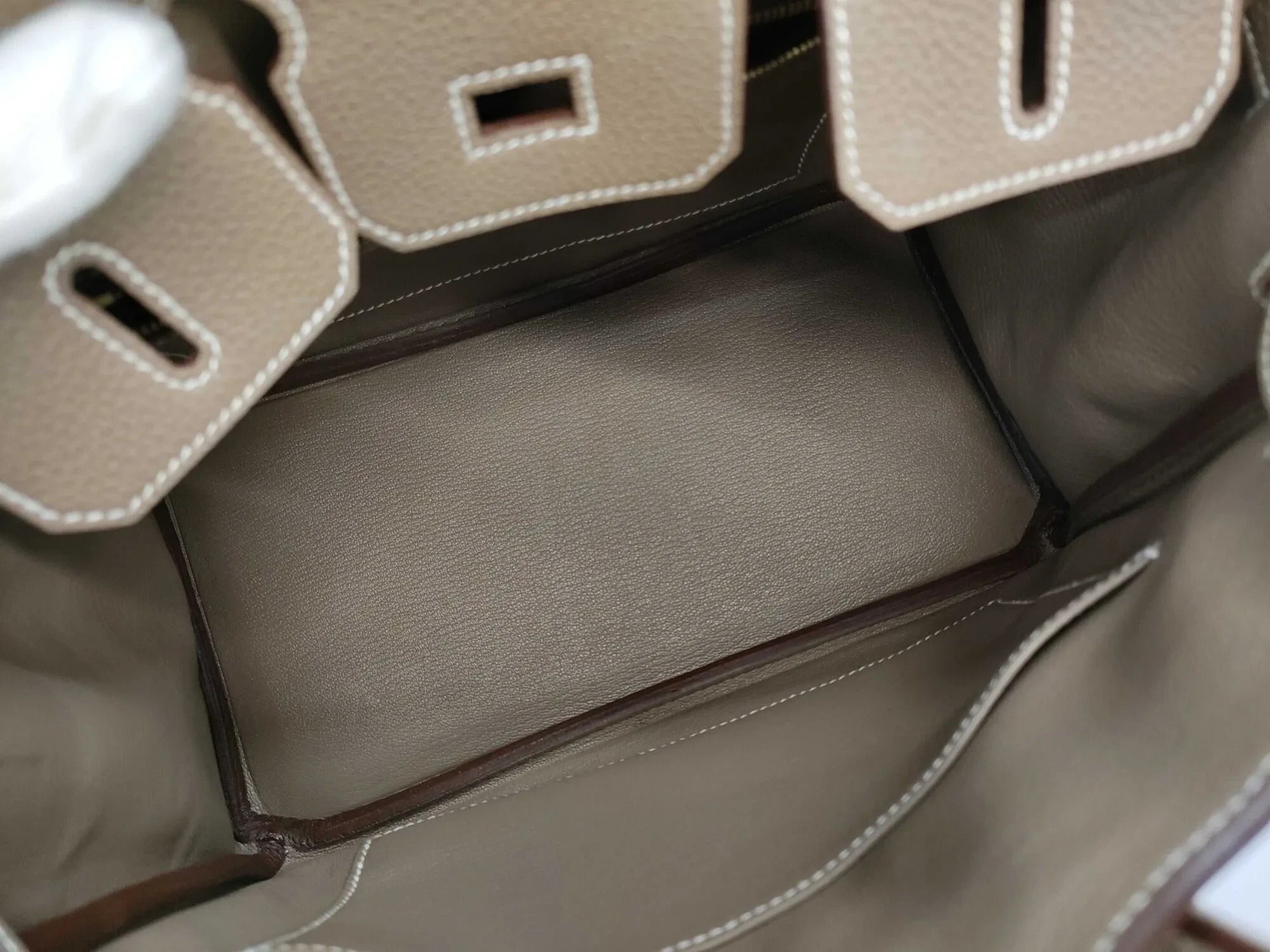 Pre-Loved Birkin Handbag Leather with Gold Hardware 25, Etoupe