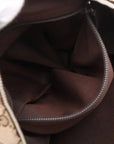 Pre-Loved GG Backpack Monogram Coated Canvas with Silver Hardware, Beige/Brown