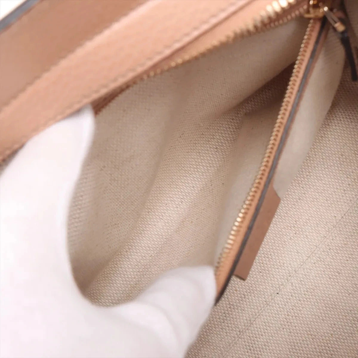 Pre-Loved Soho Tote Leather Small with Gold Hardware, Beige