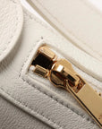 Pre-Loved Heritage Triomphe Hobo Shoulder Bag Leather with Gold Hardware, Cream