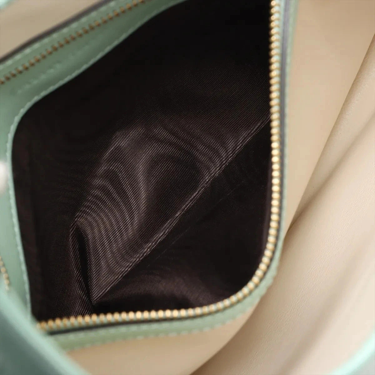Pre-Loved Jackie Shoulder Bag Leather Small with Gold Hardware, Mint Green