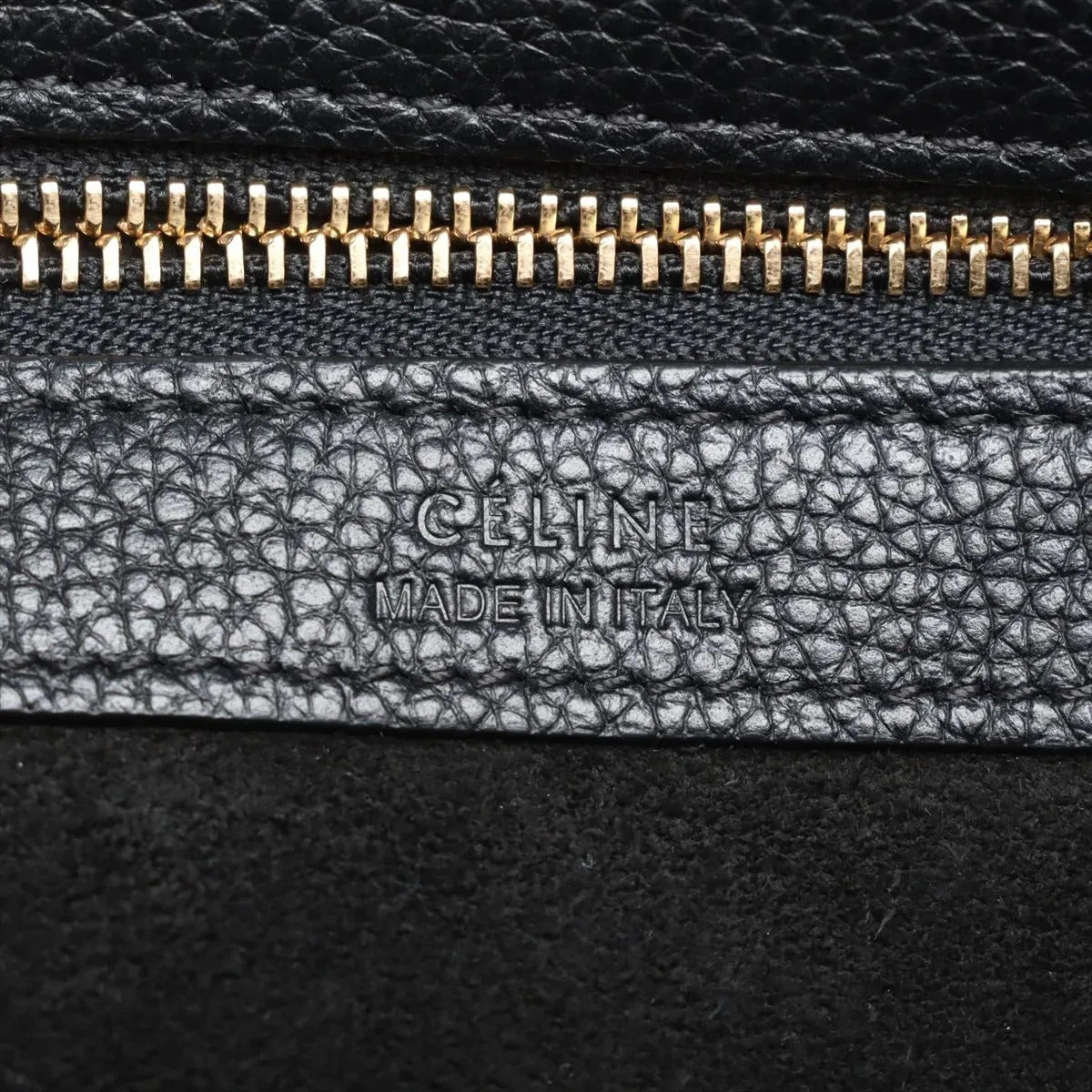 Pre-Loved Cabas Phantom Tote Leather Medium with Gold Hardware, Black