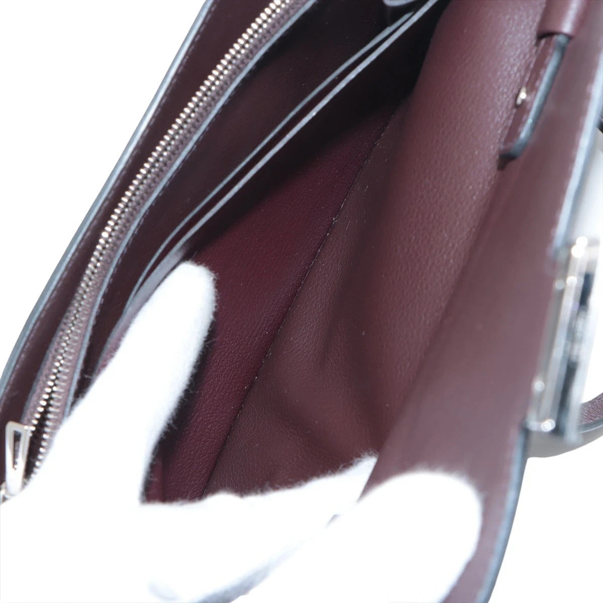 Pre-Loved Constance Long To Go Crossbody Bag Leather with Palladium Hardware, Dark Brown