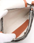 Pre-Loved Plumet Crossbody Bag Goyardine Chevron Coated Canvas with Silver Hardware, Black and Tan