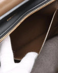 Pre-Loved Trapeze Handbag Leather Medium with Gold Hardware, Brown/Black/Blue