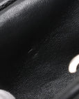 Pre-Loved Timeless Clutch Clutch Quilted Leather with Silver Hardware, Black