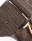 Pre-Loved Olav Crossbody Bag Damier Coated Canvas PM with Gold Hardware, Brown