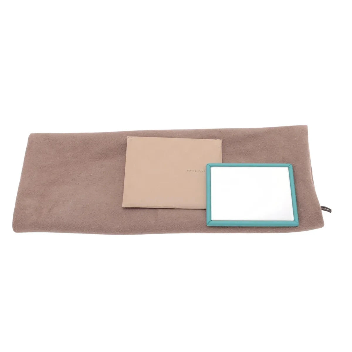 Pre-Loved The Lauren 1980 Clutch Intrecciato Leather with Silver Hardware, Turquoise