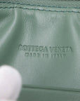 Pre-Loved Sunrise Shoulder Bag Intrecciato Leather Small with Gold Hardware, Sage Green