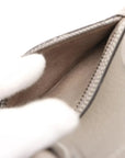 Pre-Loved Luggage Tote Leather Micro with Silver Hardware, Taupe
