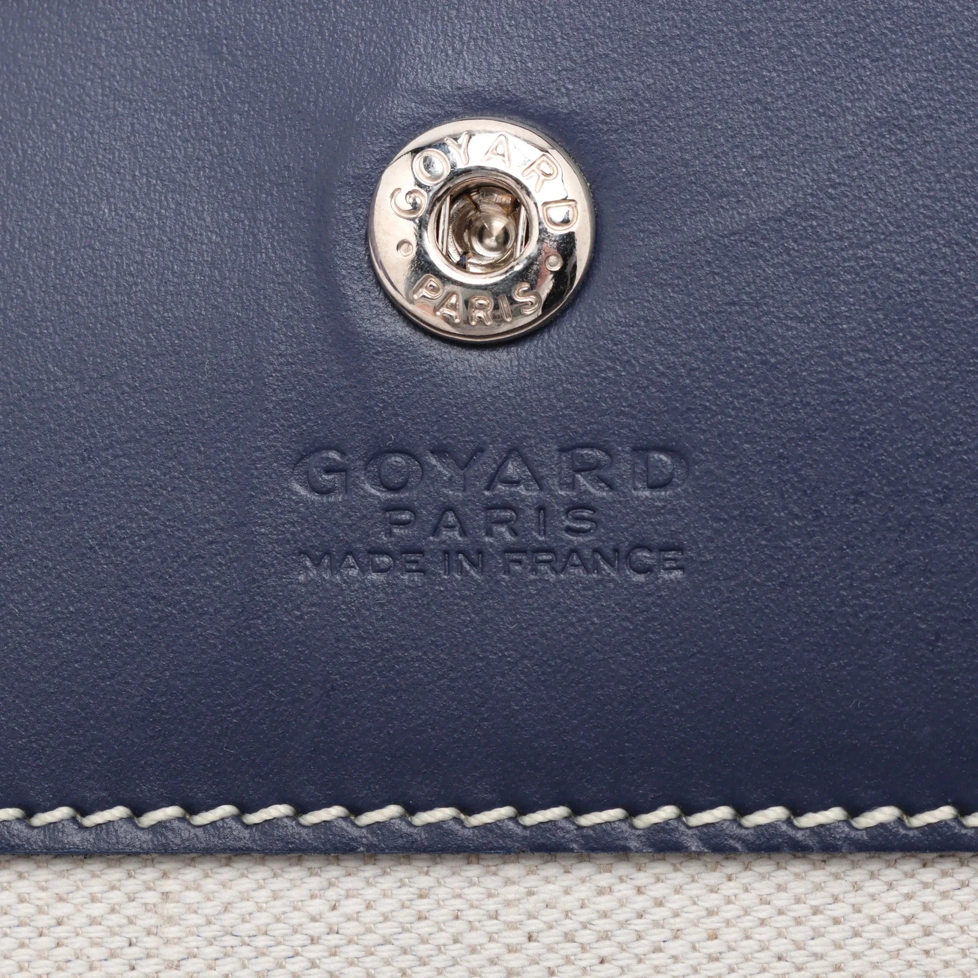 Pre-Loved Saint Louis Tote Goyardine Coated Canvas PM, Navy Blue