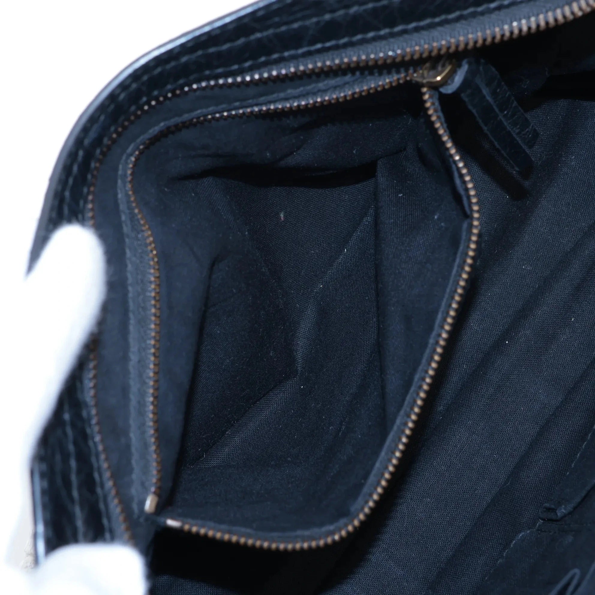 Pre-Loved Classic City Handbag Striped Leather Small with Aged Bronze Hardware, Black, White, Pink, Red