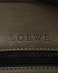 Pre-Loved Amazona Handbag Suede 28 with Gold Hardware, Olive Green