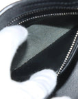 Pre-Loved Classic City Handbag Canvas Plain Mini with Silver Hardware, Black