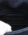 Pre-Loved Lady Dior Handbag Denim Mini with Gold Hardware, Blue