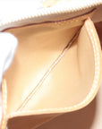 Pre-Loved Speedy Handbag Damier Coated Canvas 25 with Gold Hardware, Cream