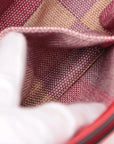 Pre-Loved Bamboo Daily Flap Crossbody Bag Leather with Silver Hardware, Red