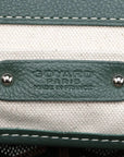 Pre-Loved Saïgon Souple Tote Goyardine Coated Canvas MM with Silver Hardware, Green