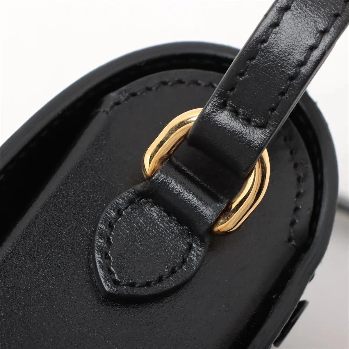 Pre-Loved 1955 Horsebit Crossbody Bag Leather Mini with Gold Hardware, Black