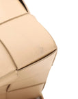 Pre-Loved Cassette Bucket Bucket Bag Intrecciato Leather Small, Beige