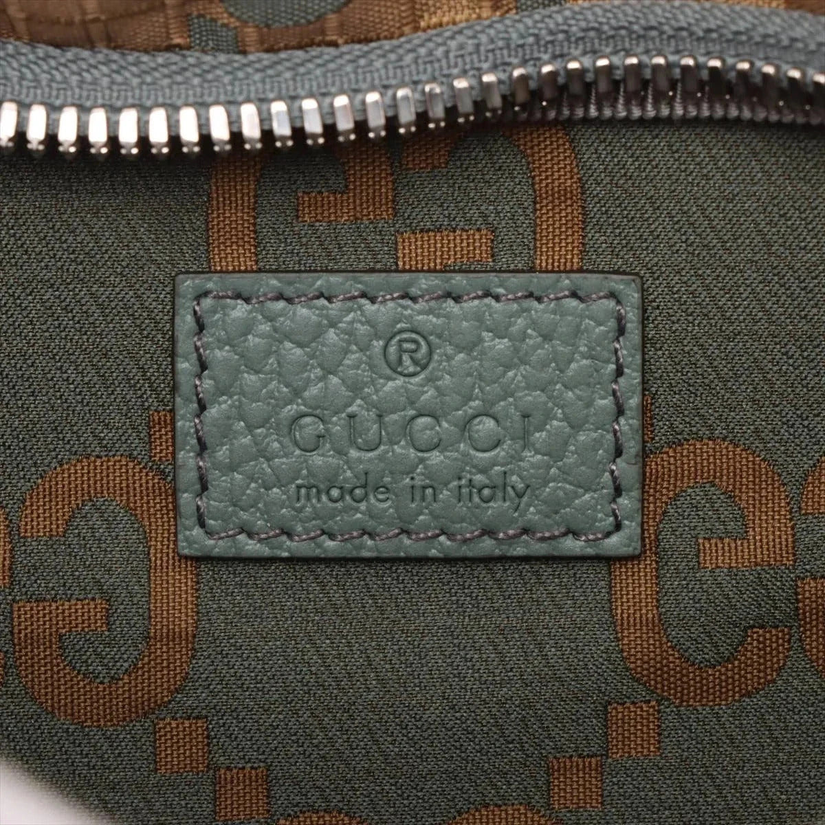 Pre-Loved GG Ripstop Belt Bag Monogram Nylon with Silver Hardware, Beige