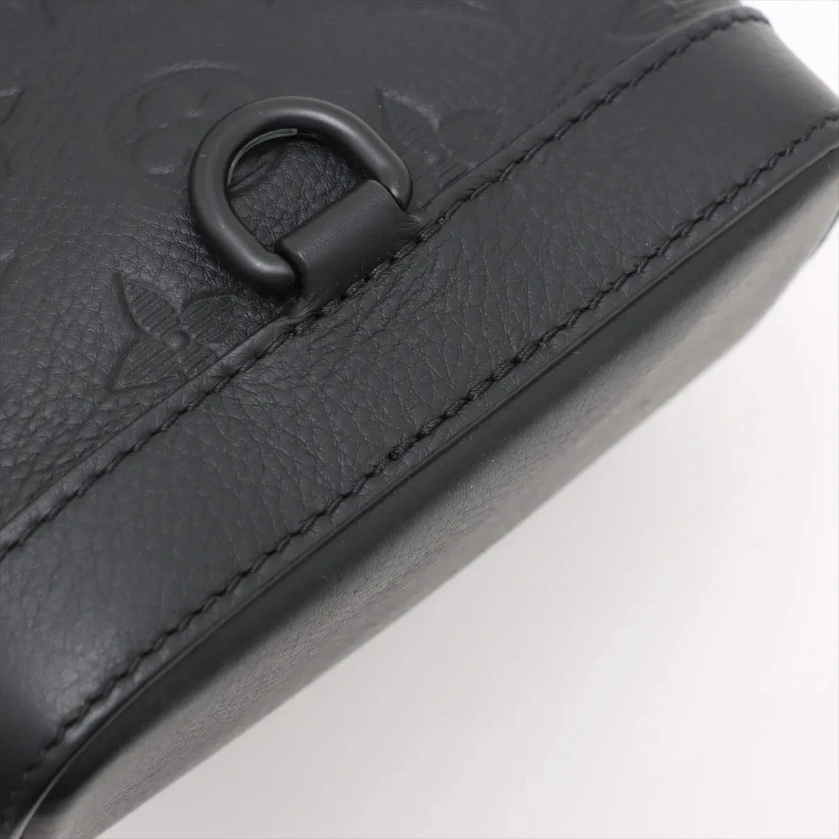 Pre-Loved Chiltern Bucket Crossbody Bag Monogram Leather Nano with Black Hardware, Black