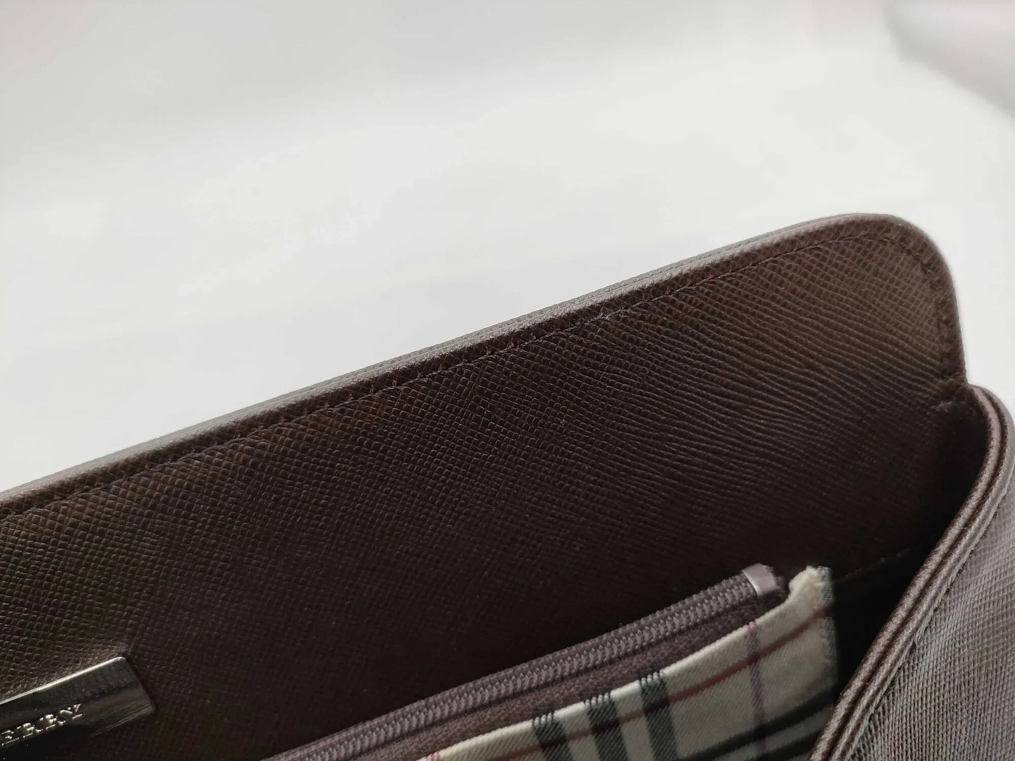 Pre-Loved Tote Leather with Silver Hardware, Dark Brown