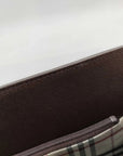 Pre-Loved Tote Leather with Silver Hardware, Dark Brown