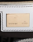 Pre-Loved Mamma Baguette Shoulder Bag Zucchino Coated Canvas with Gold Hardware, Black and Grey