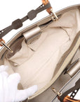 Pre-Loved Bamboo Shopper Tote Leather Medium with Gold Hardware, Champagne Gold
