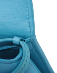 Pre-Loved Intrecciato Mini Crossbody Crossbody Bag Intrecciato Leather Mini, Light Blue