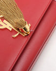 Pre-Loved Kate Tassel Crossbody Bag Leather Small with Gold Hardware, Red