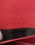 Pre-Loved Queen Margaret Wallet on Chain Crossbody Bag Leather Mini with Aged Gold Hardware, White, Red, and Navy Blue
