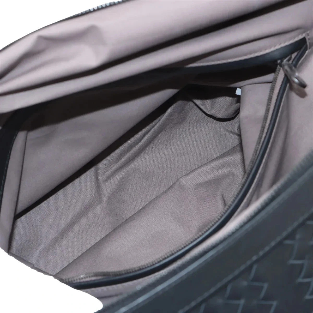 Pre-Loved Intrecciato Boston Duffle Duffle Bag Intrecciato Leather Large with Aged Silver Hardware, Black