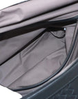 Pre-Loved Intrecciato Boston Duffle Duffle Bag Intrecciato Leather Large with Aged Silver Hardware, Black