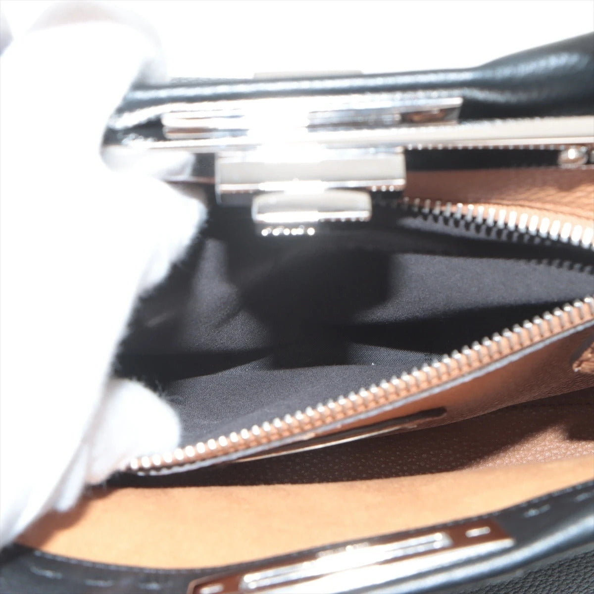 Pre-Loved Peekaboo Handbag Leather with Silver Hardware, Black