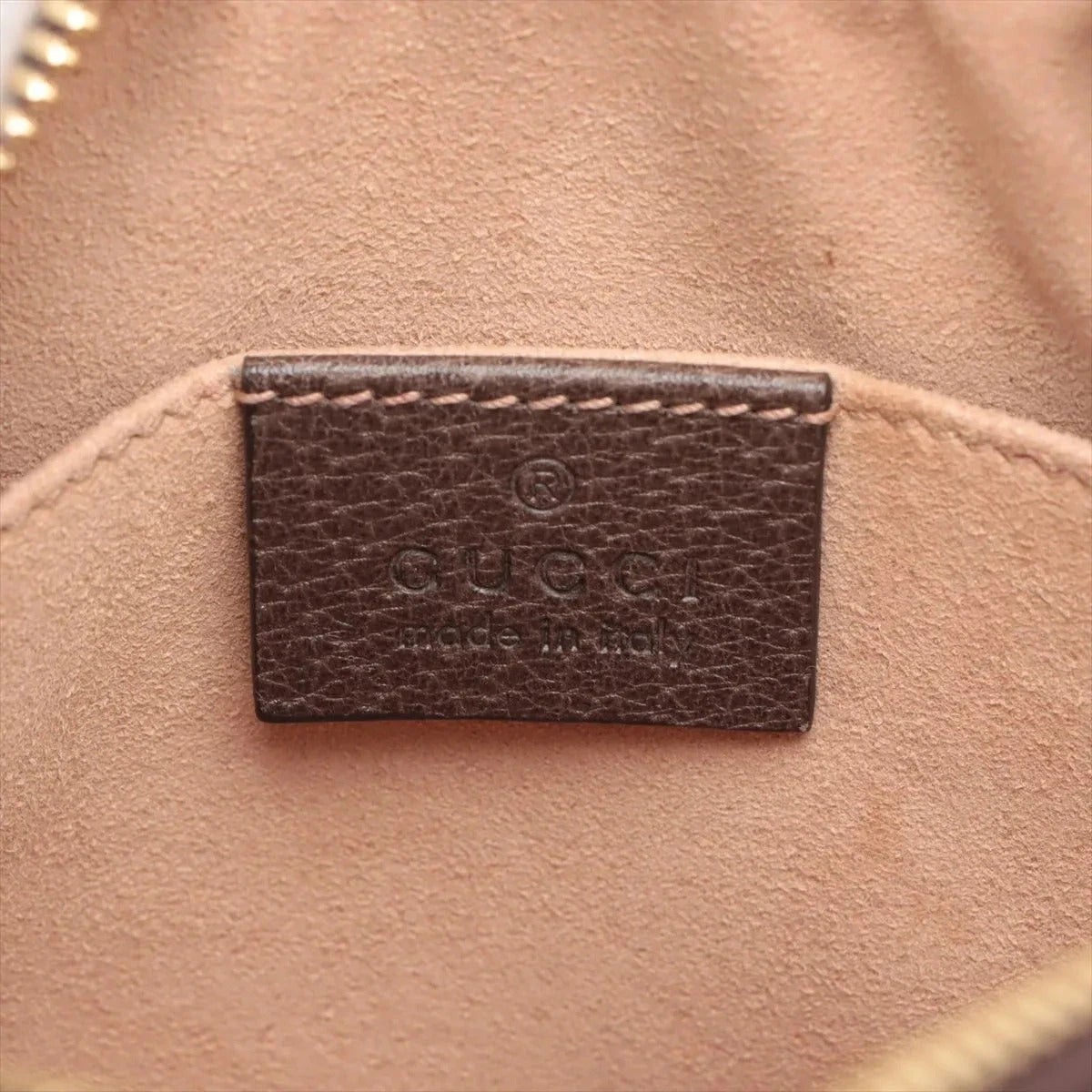 Pre-Loved Ophidia Belt Bag Monogram Coated Canvas Small with Gold Hardware, Beige Ebony