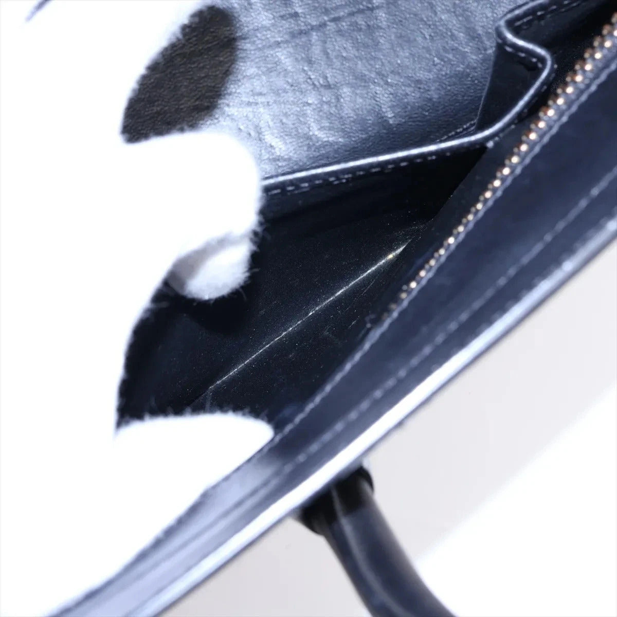 Pre-Loved Luggage Tote Leather Micro with Gold Hardware, Tricolor