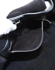 Pre-Loved Big Bag Tote Leather Small with Silver Hardware, Black